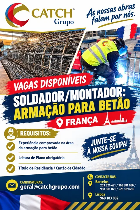 Cartaz da oferta: Soldador / Montador