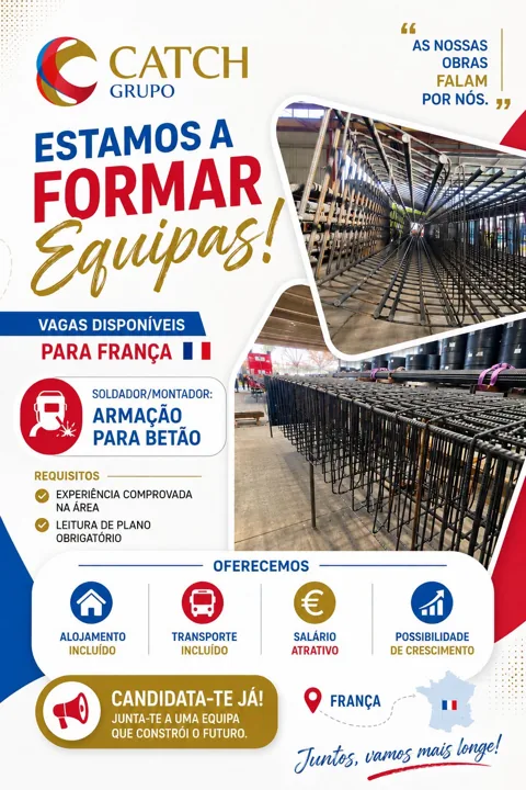 Cartaz da oferta: Equipas de soldadores / montadores